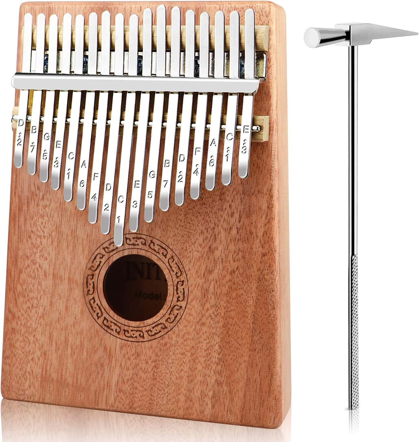 INITER 17 Keys Kalimba Finger Piano Thumb Piano Mbira with Tune Hammer