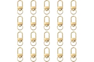 Tupalizy 20PCS Small Metal Lobster Claw Clasps Lanyard Clips Swivel Snap Hooks for Key Chains Purses Straps Bag Charms Dog Ta