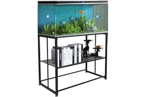 Nrspp Fish Tank Stand,Aquarium Stand for 40 Gallon, Metal Aquarium Stand with Storage Layer, Metal Aquarium Turtle Tank/Reptile Terrariums 36.9“x18.7”x32‘’