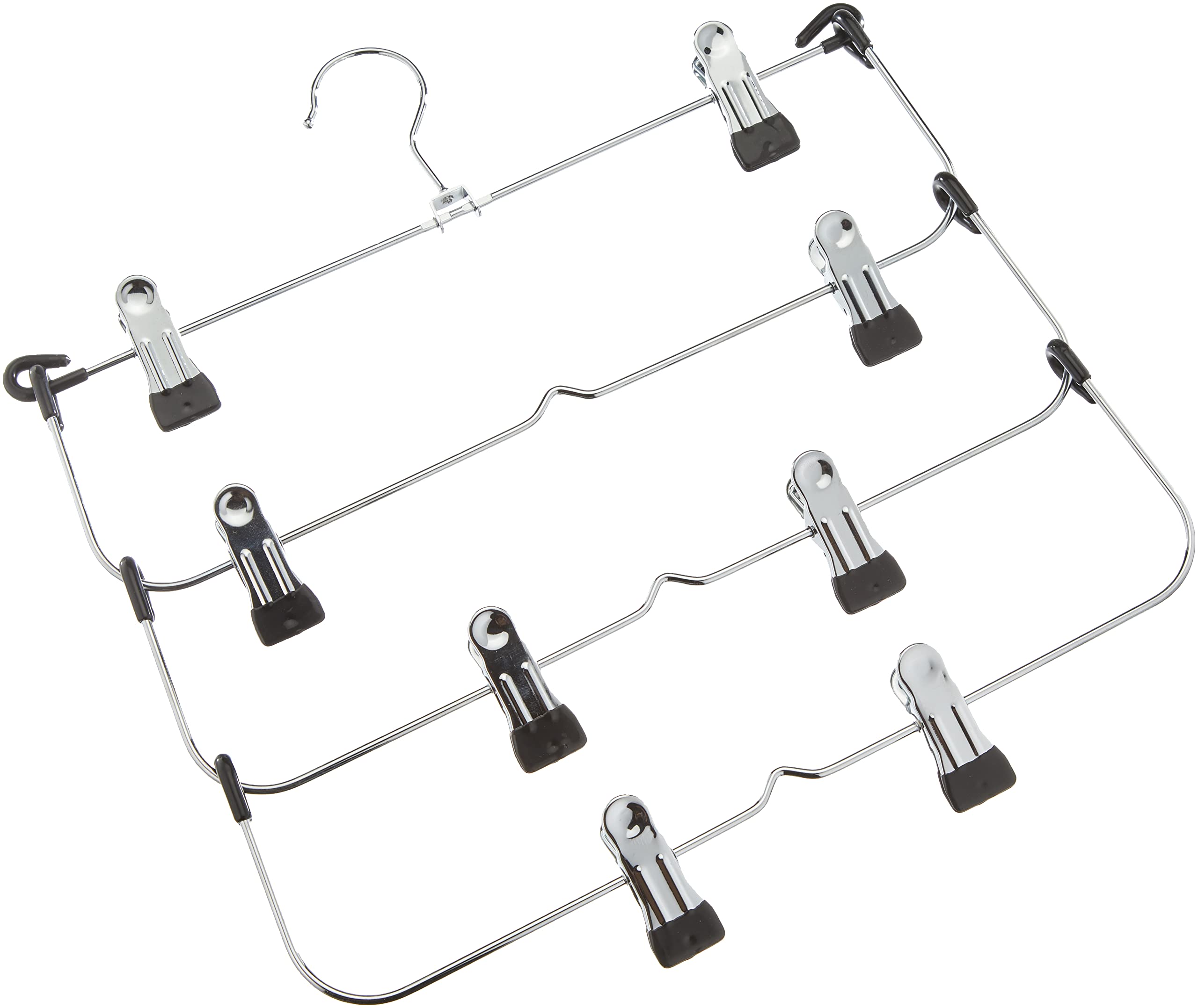 Zeller 33 x 38 cm Multiple Skirt Hanger Metal Chrome Plated, Silver