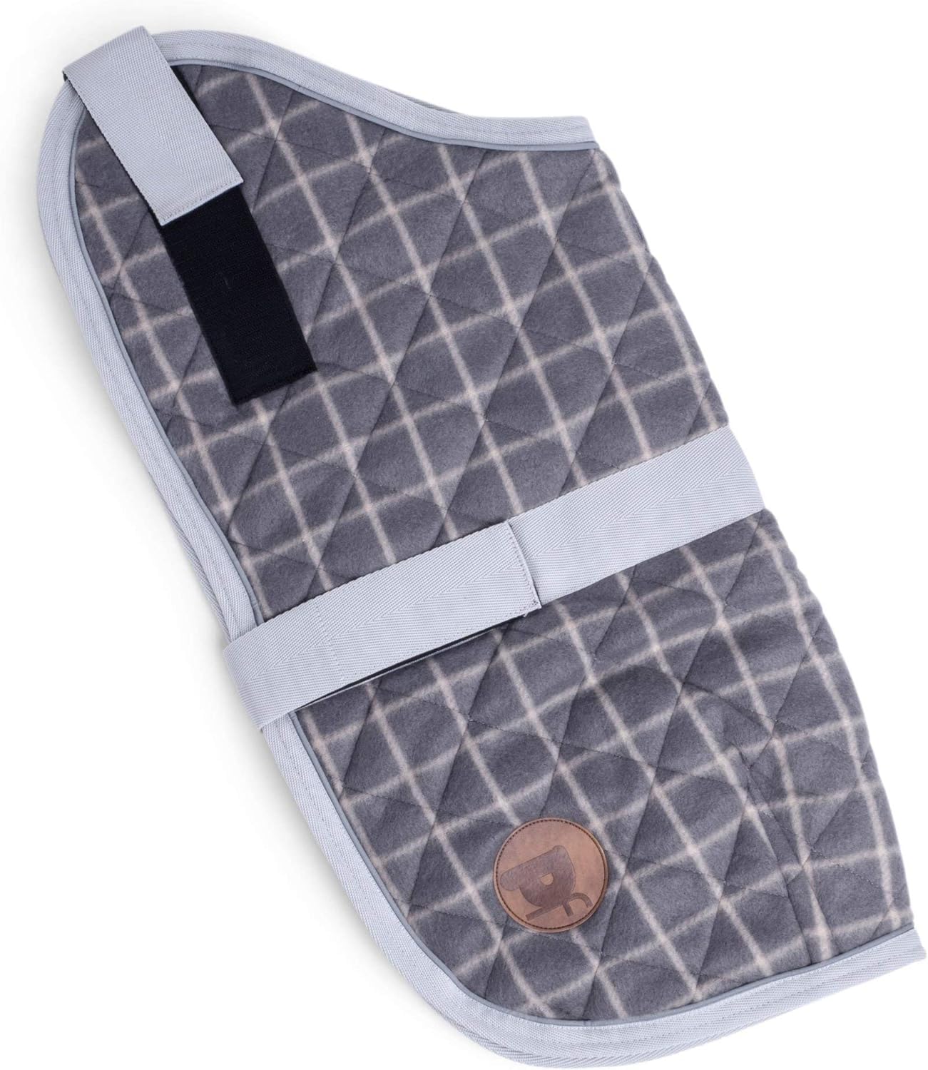 Petface Grey Check Quilted Dog Coat, 50 cm โ image 1