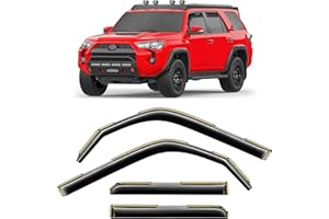 CZShiYue in-Channel Window Rain Guards Fit for Toyota 4Runner 2010-2024 Extra Durable Rain Guard Window Deflectors Window Vent Window Visors Vent Shades Exterior Car Accessories