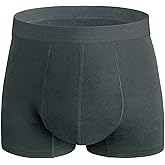 REELINDRY Washable Incontinence Underwear for Men, 2.3 oz Leak Proof Absorbent Protective Briefs for Bladder Control 1 Pack (Dark Gray, XL)