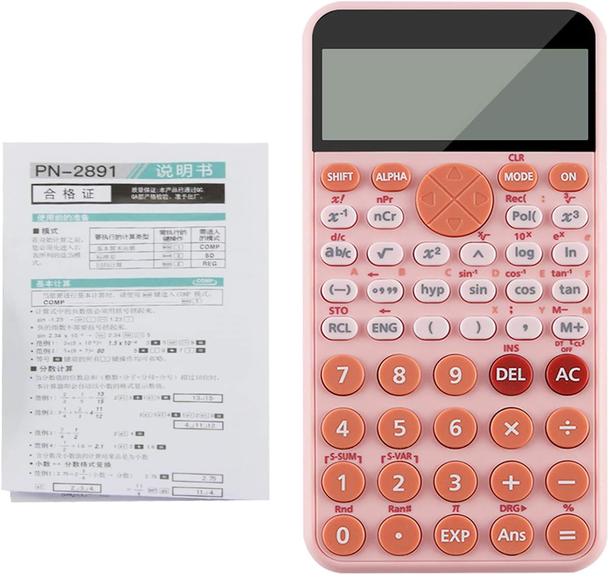 Amazon Co Jp 関数電卓 電子計算機 12桁 実務電卓 三角関数 上下2桁表示 Lcd表示 計算式表示 修正可能 簿記 かわいい おしゃれ 手帳型 多機能 分数 関数 統計 方程計算可能 試験用 仕事用 オフィス用 携帯便利 小型 薄型 プレゼント ピンク 家電 カメラ