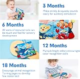 hahaland Baby Books 0-6 Months High Contrast Tummy Time Sensory Book 3D Tails view 4