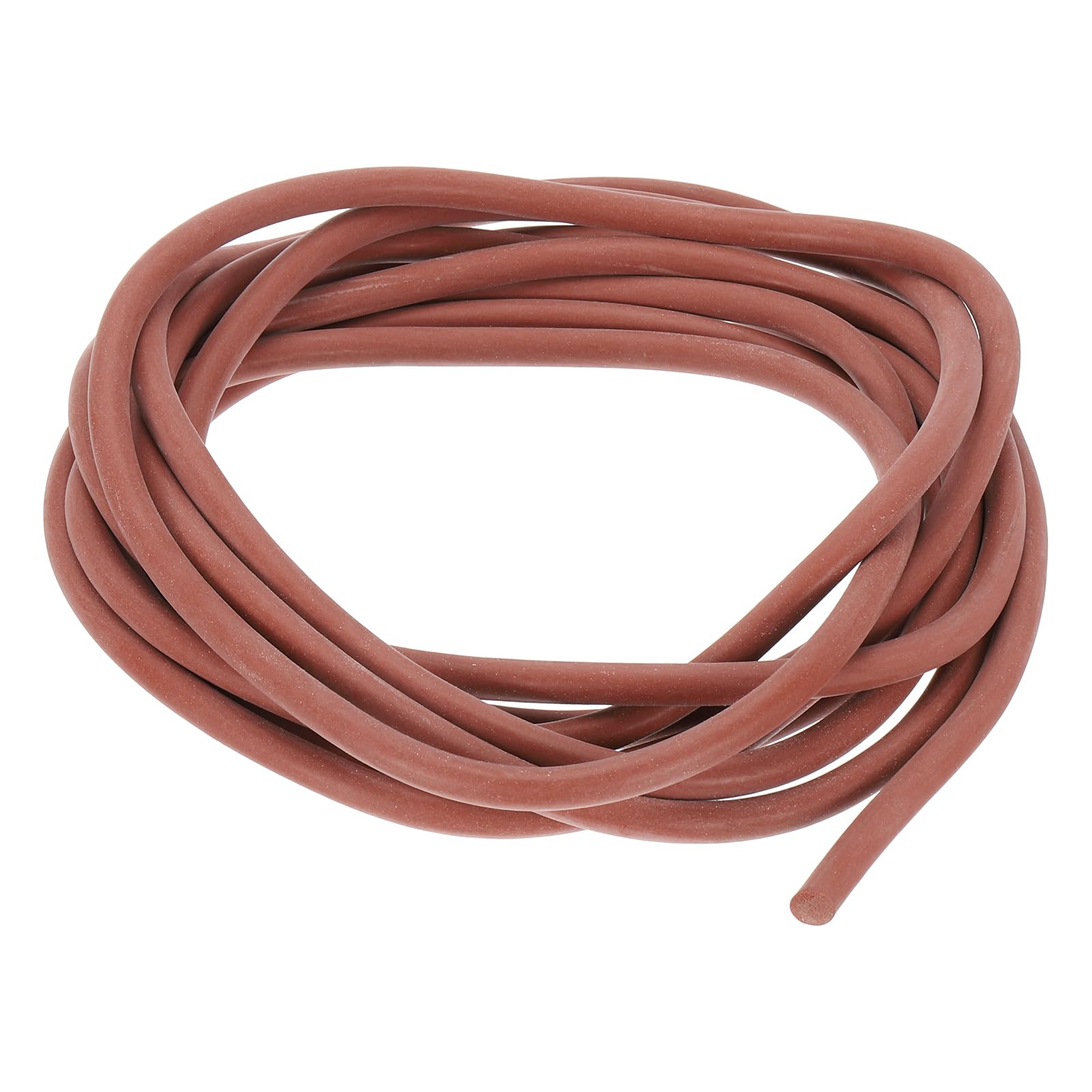 PATIKIL Silicone Foam Seal Strip, 5Meters(16.4Ft) 8mm(0.31") Dia Round High Density Solid Sponge Rubber Weather Stripping Cord for Sealing Gap Blocker Insulation, Red