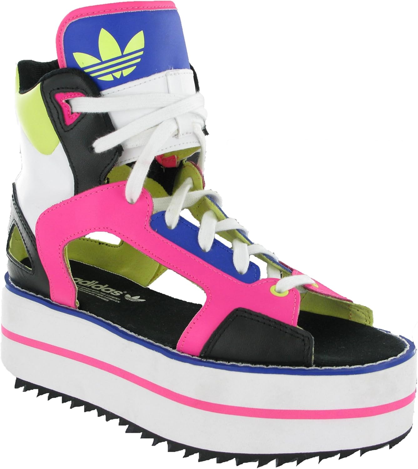 adidas Bankshot Platform Womens Trainers Shoes UK 48 (UK 7, Pink Multi