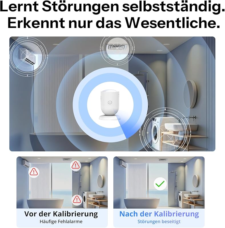 SNZB-06P24 Zigbee Präsenzmelder 24GHz, anwesenheitssensor mit Lichtsensor, Zonenerkennung, Adaptive Kalibrierung, Kompatibel mit Home Assistant, Alexa & SmartThings (Hub erforderlich)