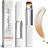 Upgrade 2 in 1 Blanc Cover Cream Stick V - Color Changing Foundation Stick with Volufiline - Hydrating Concealer Base Makeup, Dual-Ended with Built-in Brush, Portable for Daily Use (Natural)