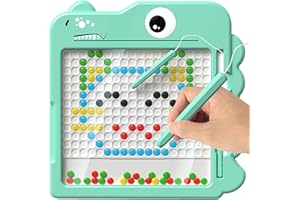 ailixinda Magnetic Drawing Board for Kids,Large Magnet Doodle Board with Magnetic Pen & Beads,Magnetic Dot Art for Toddlers,Montessori Educational Sensory Travel Toys for 3 4 5 6 Year Old Boys Girls…