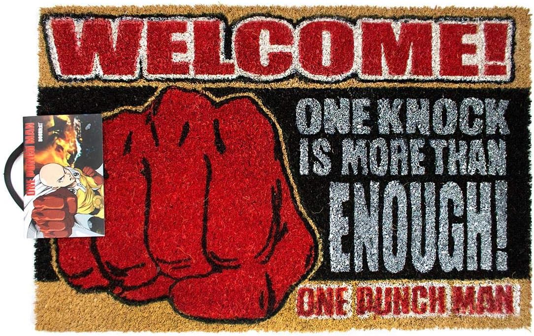 One Punch Official Man Saitama One Knock Anime Welcome Doormat