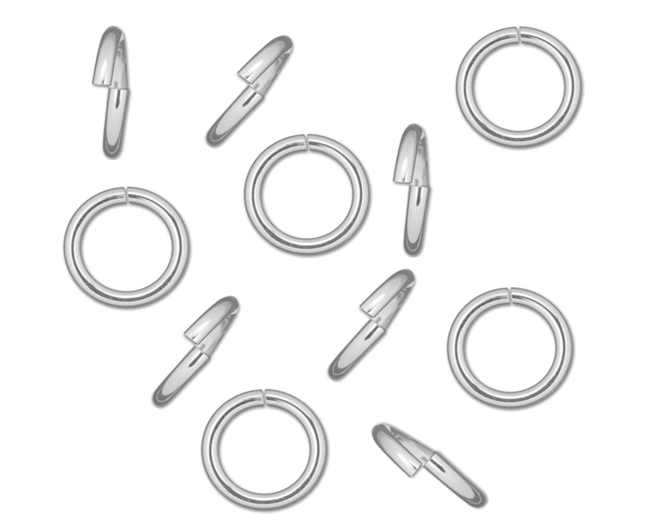 BJC® Solid Sterling Silver 925 Jump Rings in 5mm in Variable Quantities 1, 5, 10, 20, 50 0.90mm Thick Wire (3mm 4mm 6mm 7mm 8mm 9mm 10mm Availabe in Our Other Items) (10 Jump Rings)