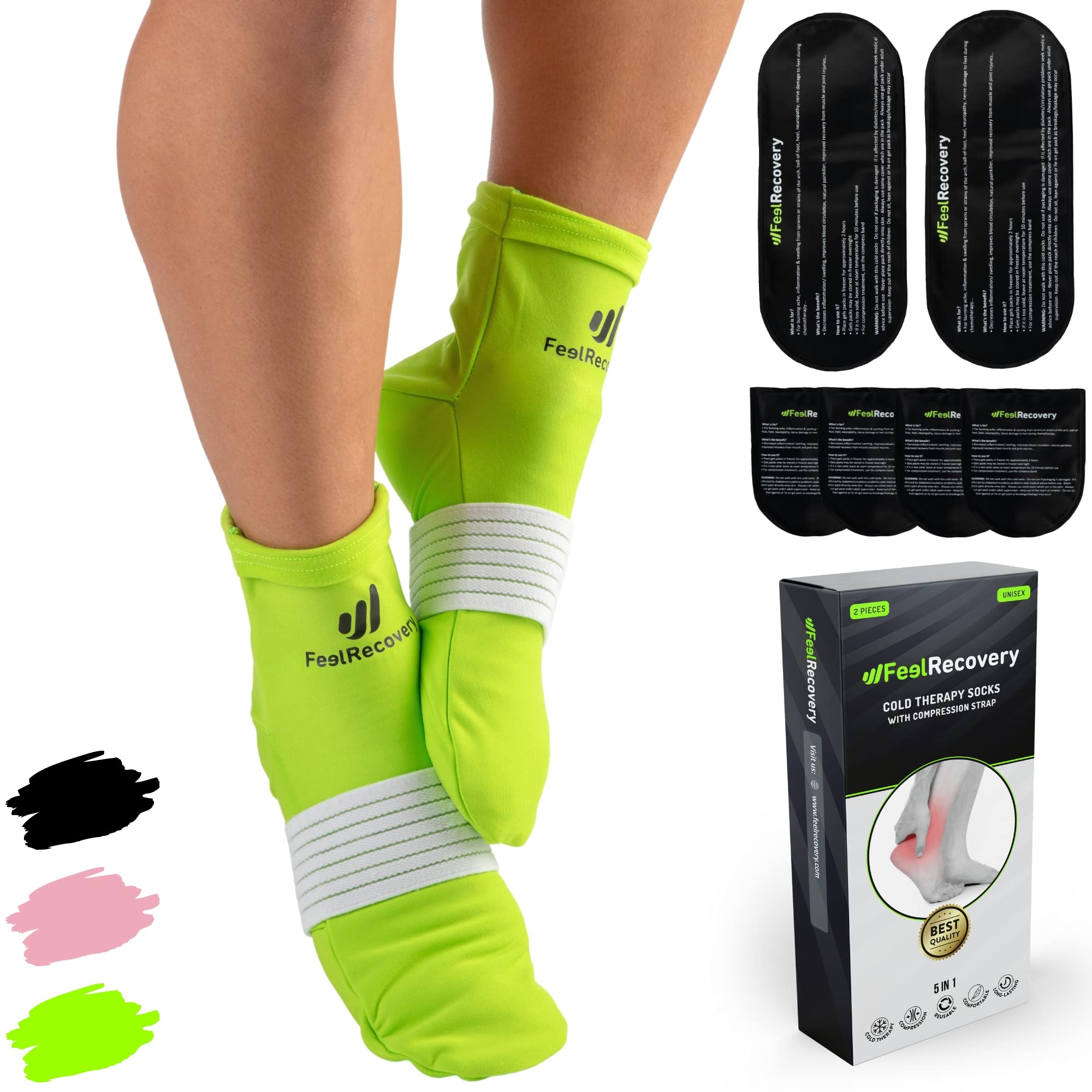 Photo 1 of Ice Pack Socks for Feet Coolers - Reusable Hot&Cold Therapy Socks w/Compression Straps - Cold Gel Pack for Neuropathy, Foot Pain, Plantar Fasciitis & Sprains - Cooling Socks for Hot Feet for Gout