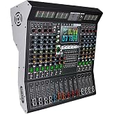 Yamnweo MD-10 10-Channel Professional Stage Mixer, 99 DSP Effects, USB, Wireless Connection, Independent EQ, Large LED Display, Ideal for Live Performances, Studio &amp; Stage Users
