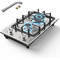 Amazon.com: Gas Stove 2 Burner, Propane Cooktop 12 inch