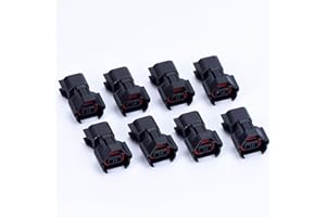 DECKBU 8 pcs Fuel Injector Adapter Connector Kit Replacement for EV1 to USCAR EV6 & EV14 LS1 LS2 LS3 All kinds of adapter connectors (CYX006)
