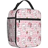 famliihw Bunny Milk Lunch Box Reusable Insulated Lunch Bag Thermal Cooler Tote For Boys Girls Teen School Men Women Picnic Travel Hiking
