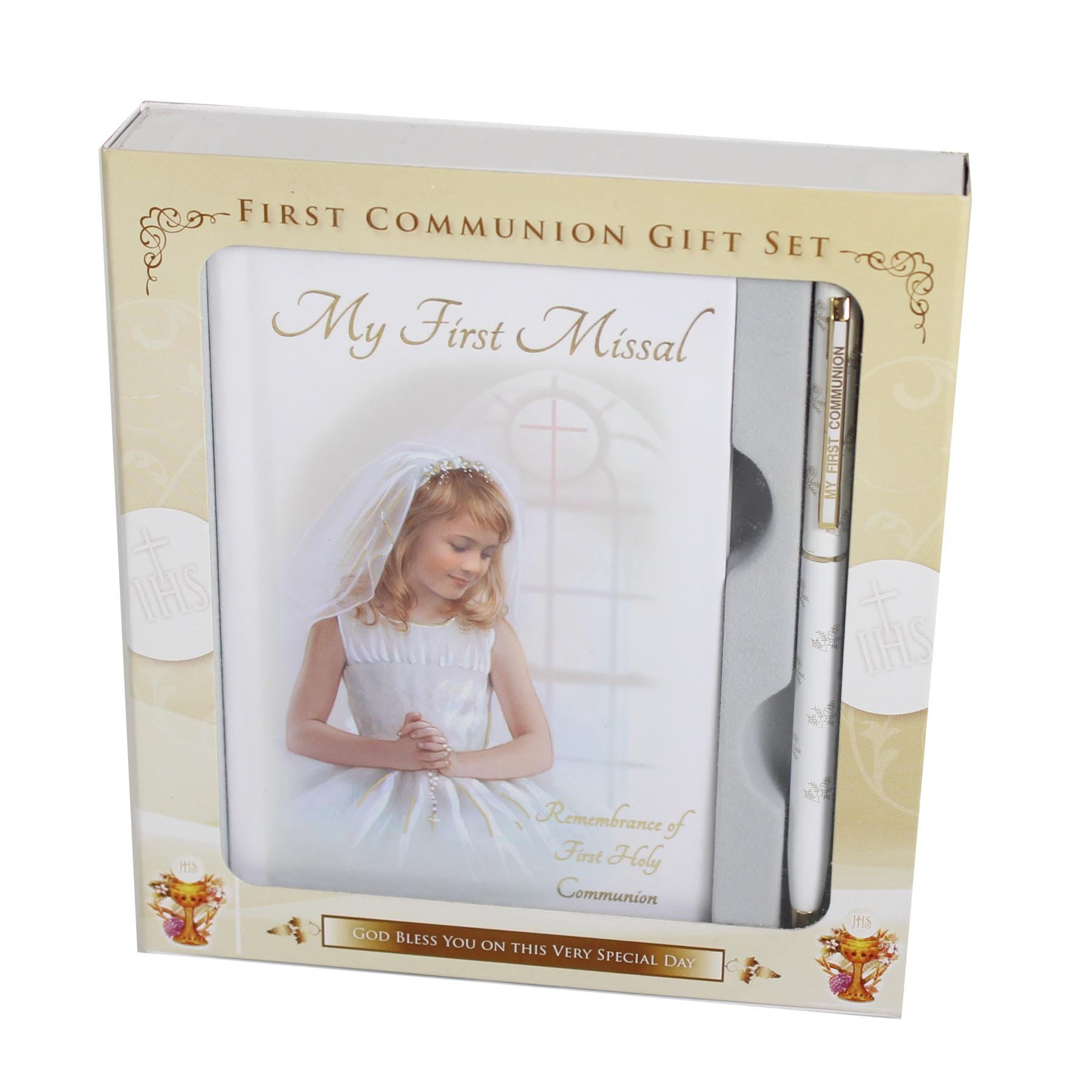 Cbc First Communion Set ~ Girl ~ First Missal, Communion Pen Gift Set
