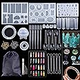 BEZALEL Jewelry Silicone Molds Kit - 160pcs Earring Epoxy Resin molds for epoxy Resin, Molds for Epoxy Resin for Making Earring, Necklace, Pendant, Keychain, DIY Jewelry - Small Resin Mold Set