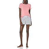 Amazon Essentials Women's Poplin Short and Sleep Tee Set