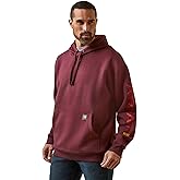 ARIAT Men's Rebar Graphic Hoodies, Malbec/Grey, X-Large