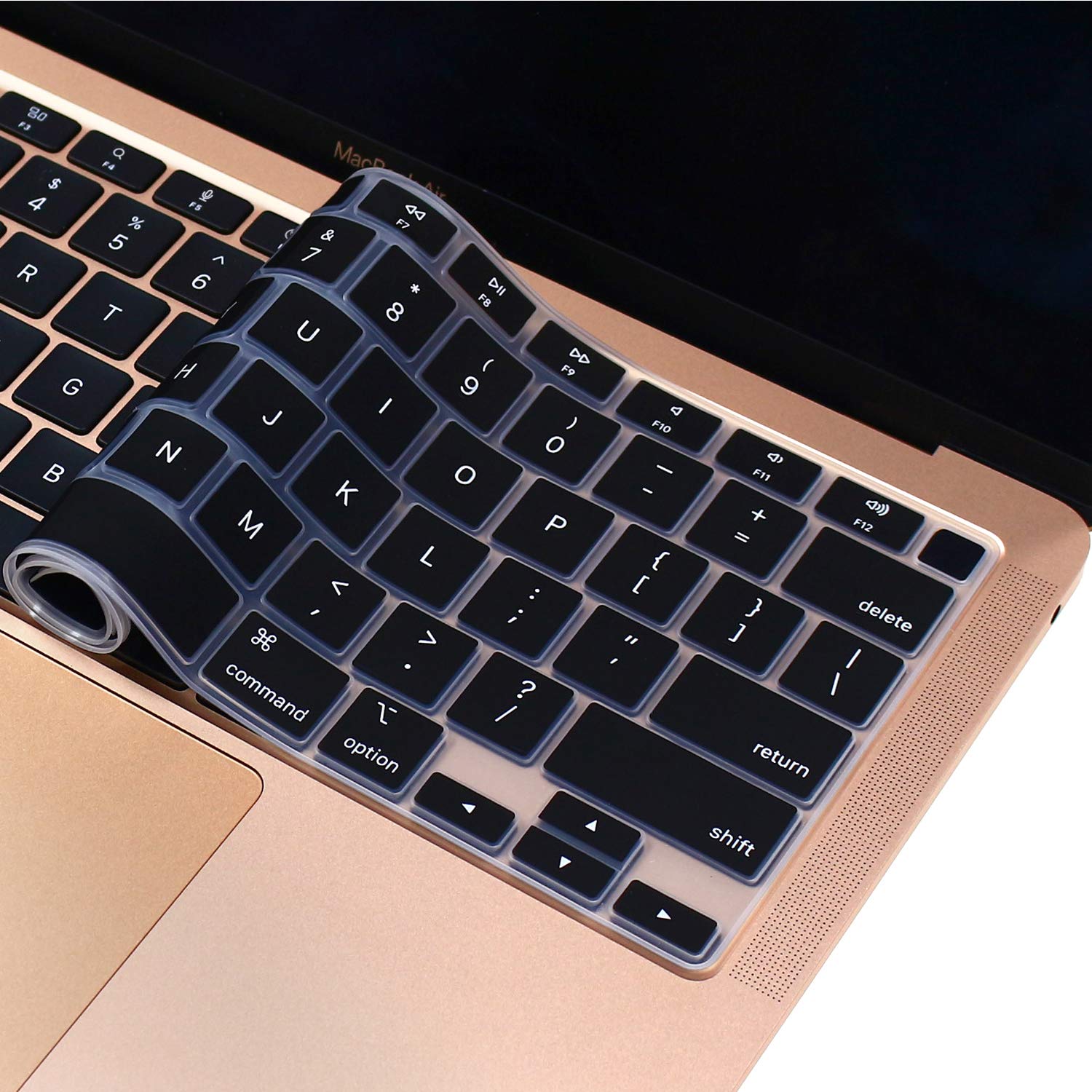 Photo 1 of Silicone Keyboard Cover Skin for MacBook Air 13.3 inch A2337 M1 Released in Nov. 2020 US Layout Ultra Thin Protector Cover Skin NOT for 13.6" M4 M3 M2 A2681 A3113 A3240