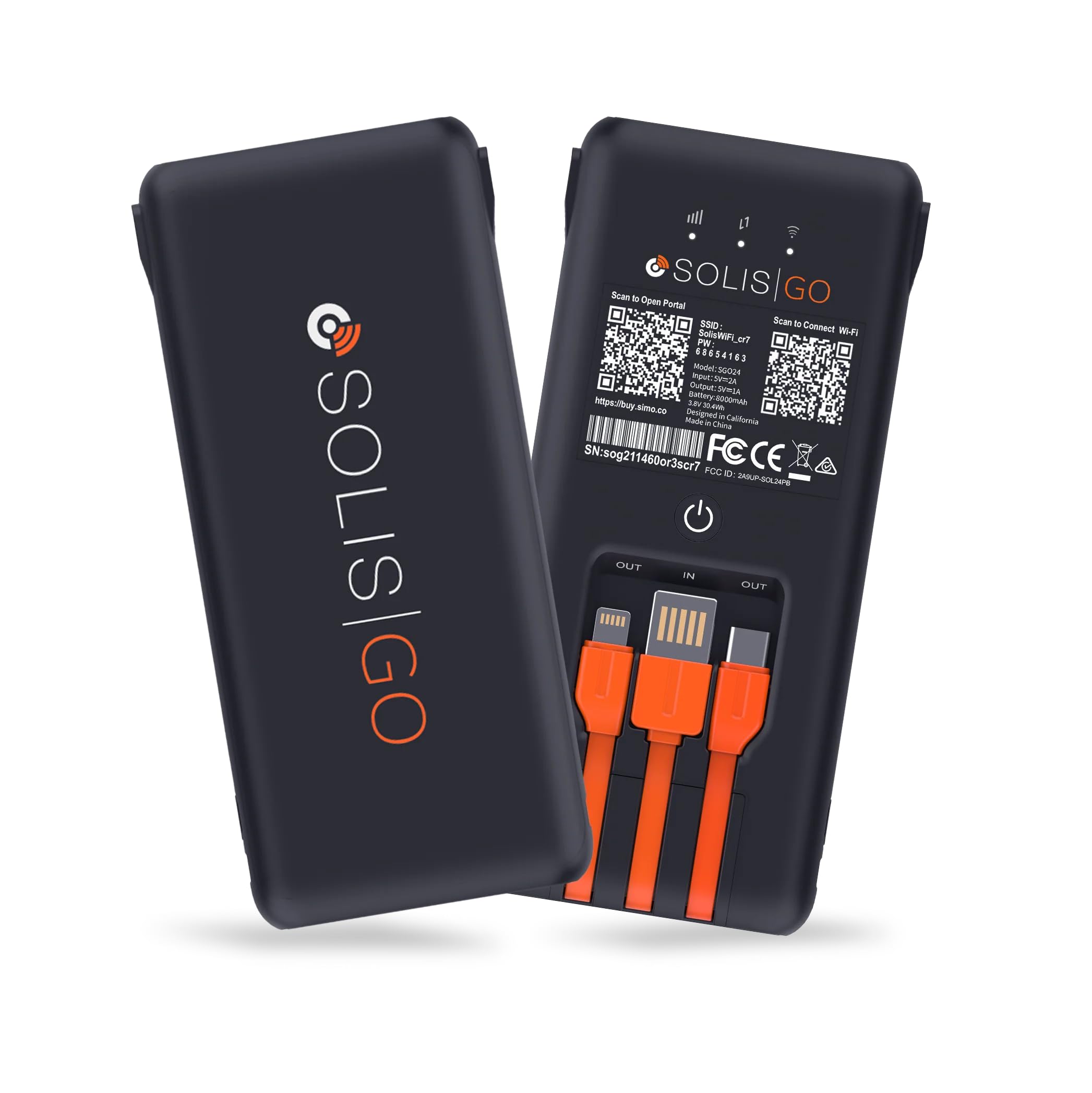 Solis Go, Mobile WiFi Hotspot & Powerbank with 1GB/Monthly + 30GB Data