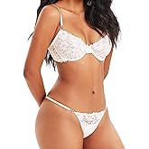 BoldBeauty Lingerie for Women Lace Mesh Sheer Underwire Flora Embroidered Push Up Bra