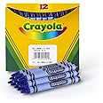 Crayola Crayons, Blue, Single Color Crayon Refill, 12 Count Bulk Crayons, School Supplies