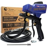 Le Lematec AS118-2C Premium Sandblaster and Sandblaster Long Nozzle Attachment Bundle