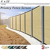 4' x 50' 5' x 50' 6' x 50' 8' x 50' 4' x 25' 5' x 25' 6' x 25' 8' x 25' Black Brown Green Beige Privacy Fence Screen Chain-Link Fence Privacy ScreenOutdoor Shade Windscreen Mesh Fabric88% Blockage