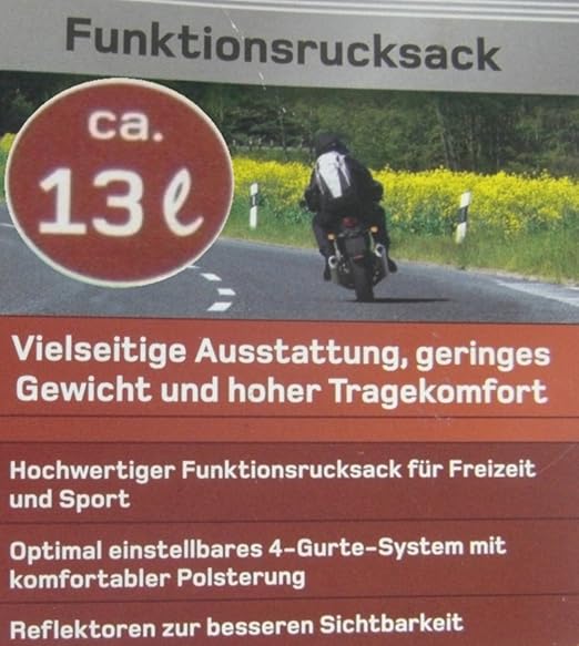 Motorradrucksack 13 Liter Funktionsrucksack Rucksack Motorrad Fahrrad
