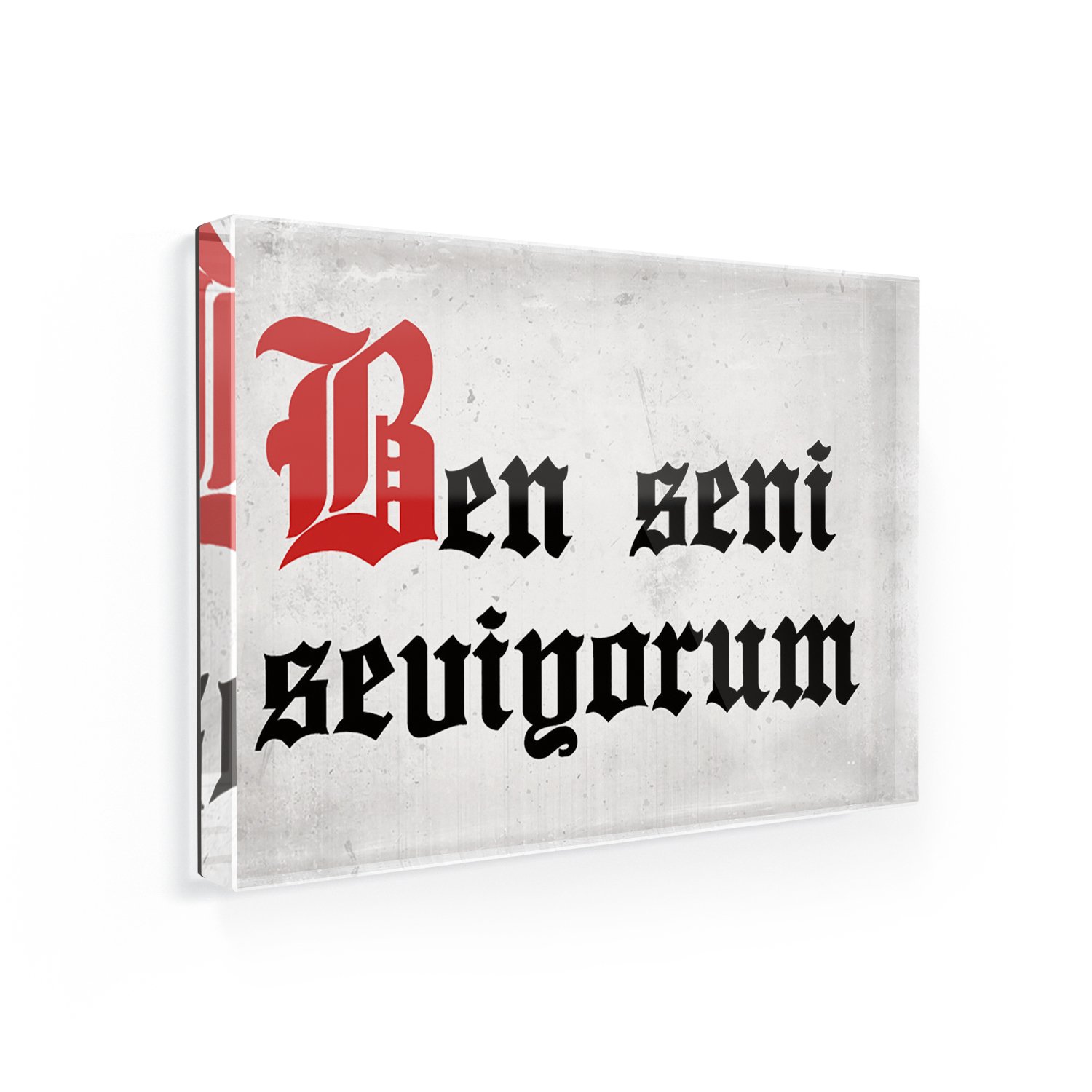 Amazon Com Fridge Magnet I Love You Turkish Classic Print From