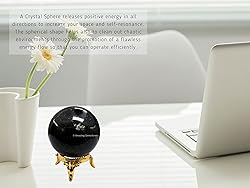 Nuummite Crystal Ball with Stand - 2" Inches