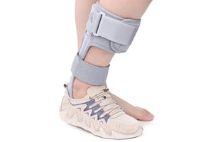 SHUYAN JIAO Medical AFO Foot Drop Brace - Drop Foot Braces for Walking - AFO Brace Walking with Shoe - Ankle Foot Orthosis for Stroke - Drop Foot Stabilizer Support for Men & Women Medium-Left (Comfort)