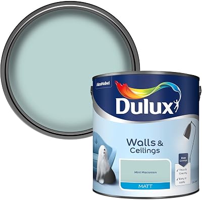 Dulux Matt Emulsion Paint For Walls And Ceilings Mint Macaroon 2.5L