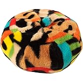 Newfancy Women Colorful Letter Print Faux Fur Beret Hats Artist Painter Hats Fuzzy Fluffy Warm French Winter Beanie Cap