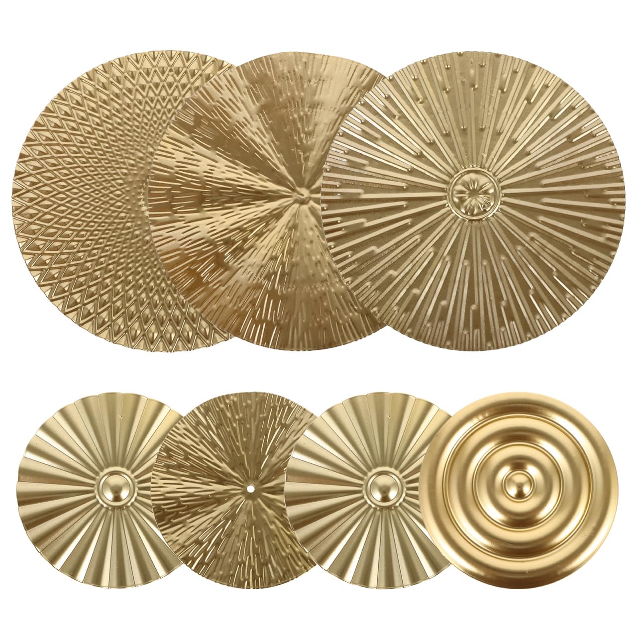 Operitacx Gold Circle Wall Art Hanging Sculpture Set 7 Pieces Modern Home Decor for Living Room Bedroom Bathroom Circular Wall Decorations — image 1