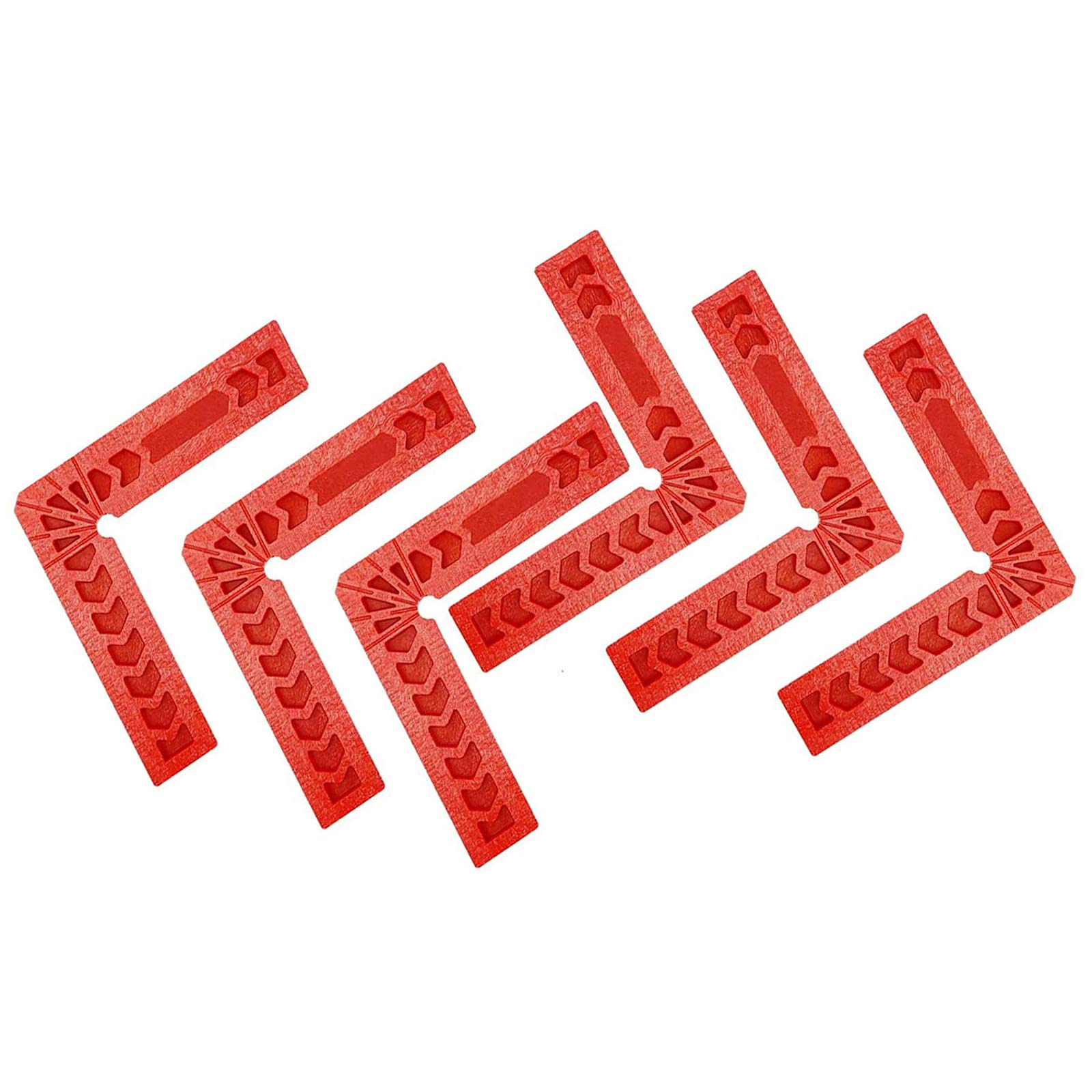 6pcs 4" Positioning Squares, Right Angle Clamp, 90 Degree Corner Clamp, Woodworking Tool L-Type Corner Clamp for Picture Frames, Boxes, Cabinets or Drawers, Carpenter Tool, Set of 6