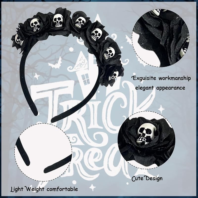 Diadema de Halloween, Diadema Halloween, Accesorios para Halloweens para Carnaval, Cosplay, Fiesta, Mujer — foto 7 de 7