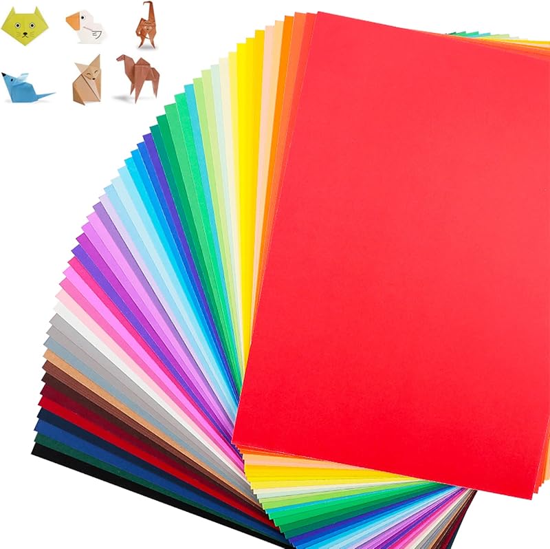 FUKTSYSM Coloured Card Pack A4 120 Sheets 230gsm 24 Assorted Colours 100%