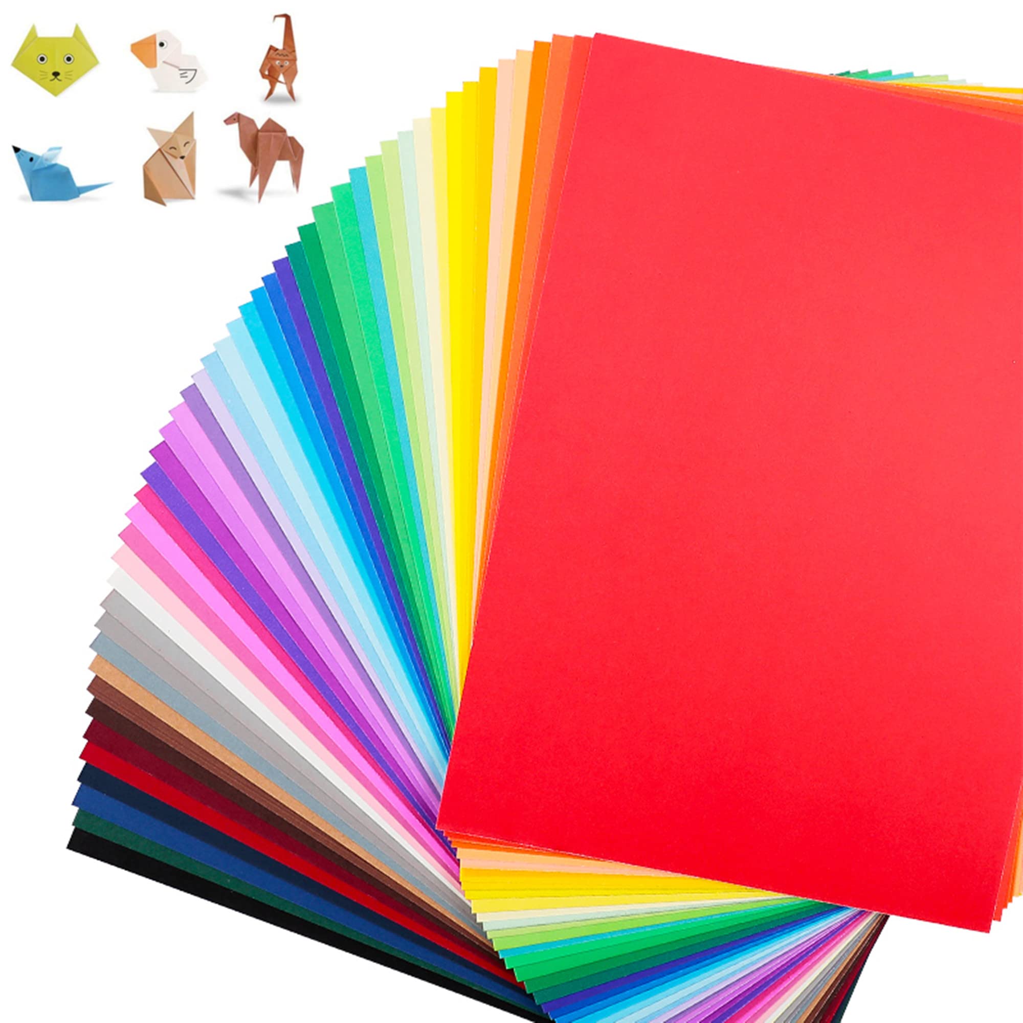 FUKTSYSM Coloured Card - New 24 Assorted Colours, A4 120 Sheet Pack 230gm, More Fun Crafting and Decorating, Sketch and Cutting Paper, 24 Assorted Colours Coloured Card