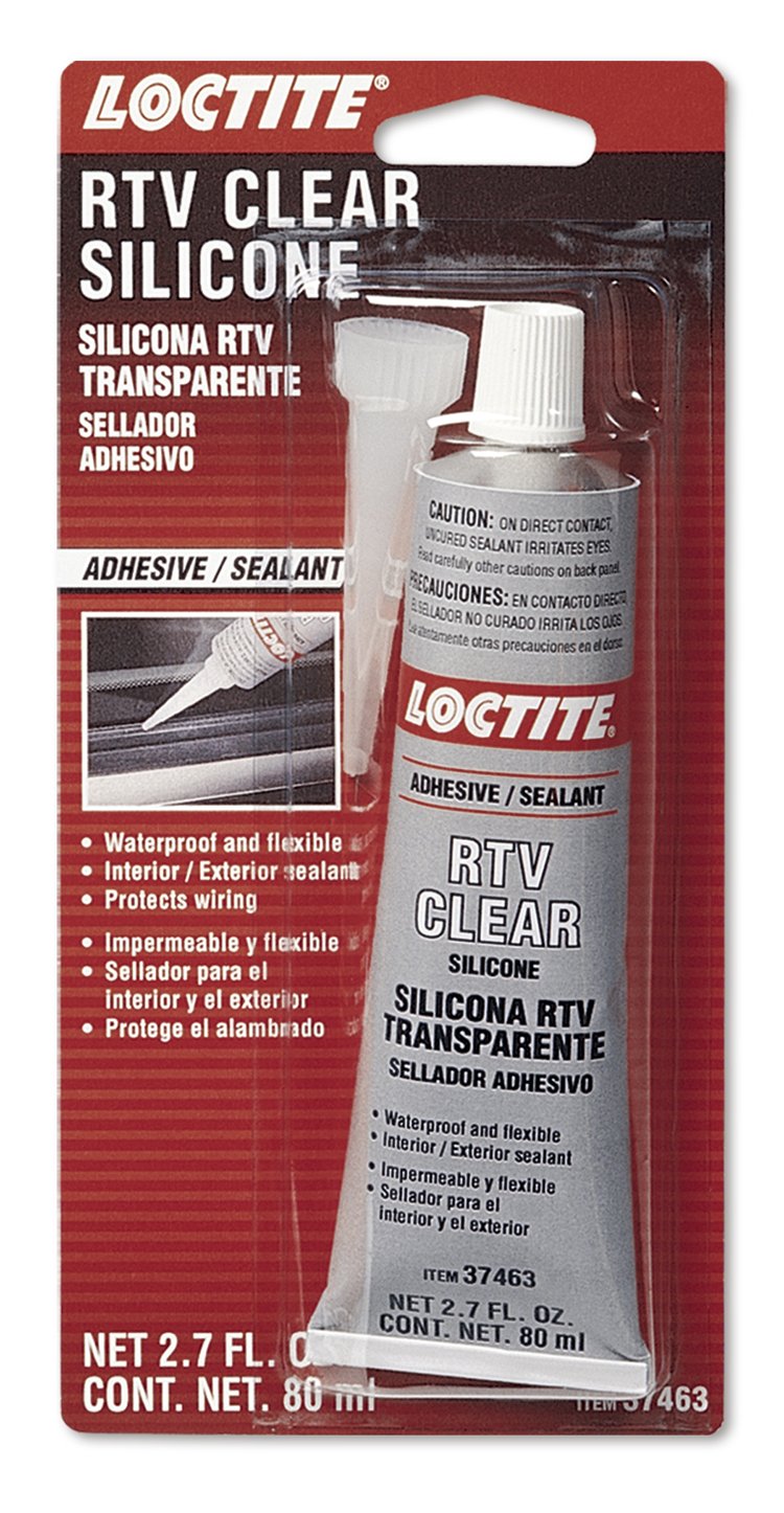 Loctite 37463 Clear RTV Silicone Adhesive/Sealant Tube, 80milliliter