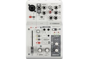 Yamaha AG03MK2 White 6-Channel Live Streaming Loopback Mixer/USB Interface with Steinberg Software Suite