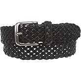 Women's 1 3/8" Braided Woven Solid Leather Belt