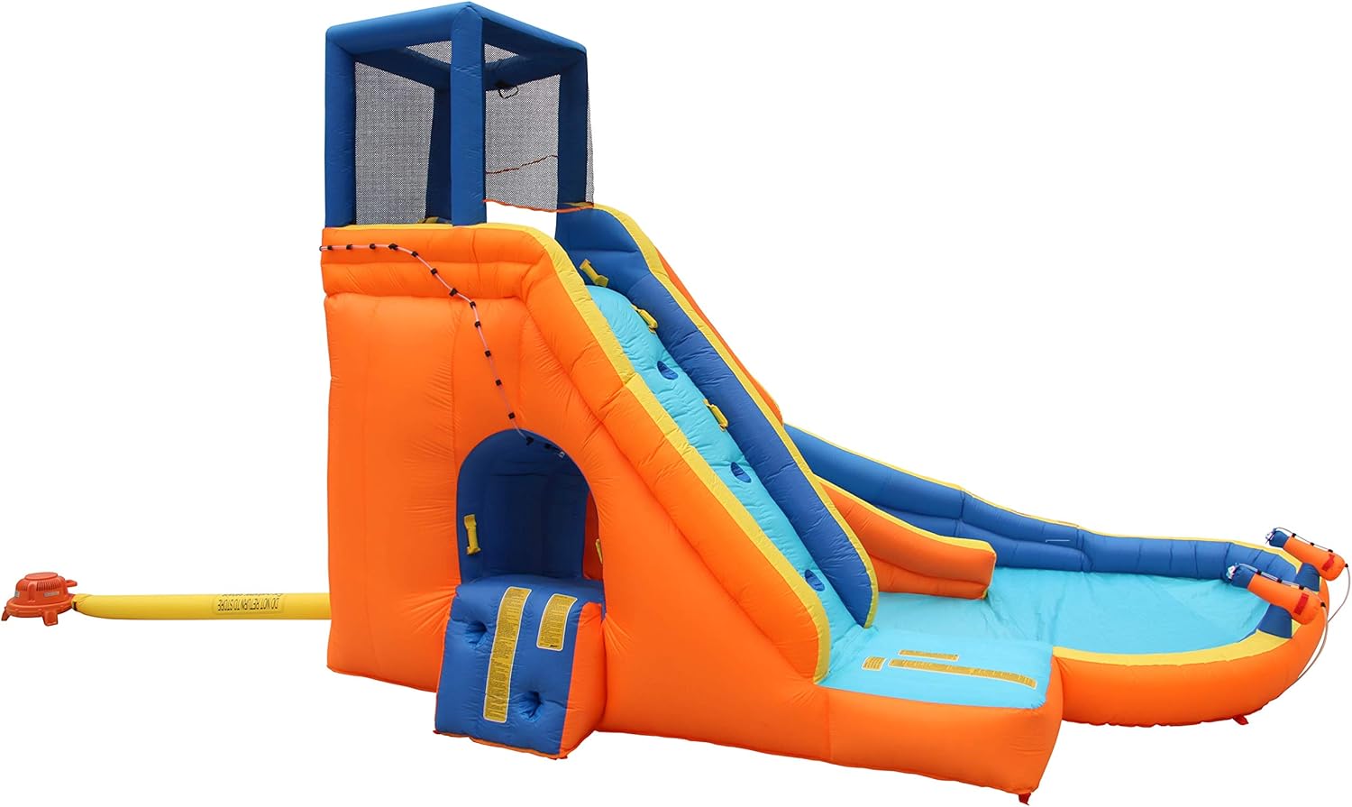 banzai 90494 sidewinder falls inflatable water slide with tunnel ramp slide