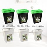 DIVCHI 30L Pet Food Storage Container with Flip Top and Scoop White view 5