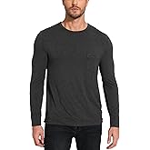 GYS Bamboo Viscose Men's Long Sleeve Shirts Casual Crew Neck Pajama Tops