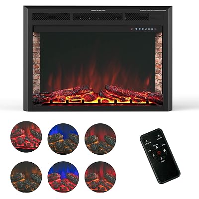 KUPPET Electric Fireplace Insert, Freestanding u0026 UK | Ubuy
