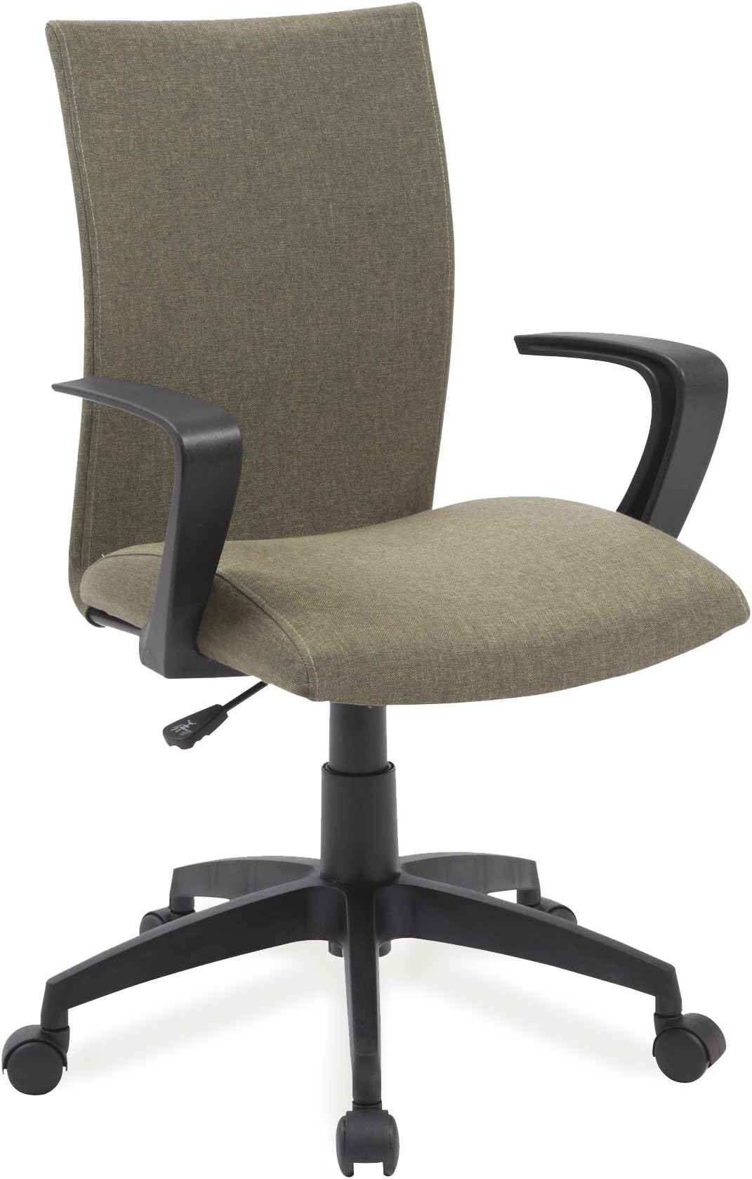 Leick Linen Apostrophe Office Chair with Black Caster Base, Sage Green